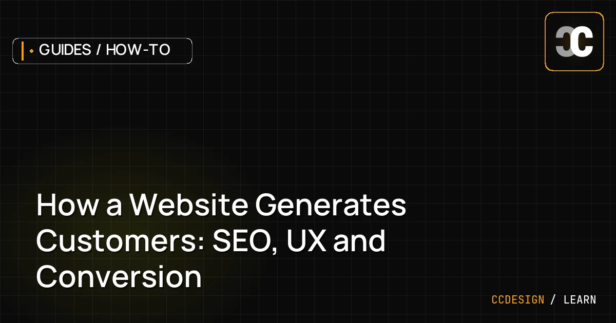 How a Website Generates Customers: SEO, UX and Conversion