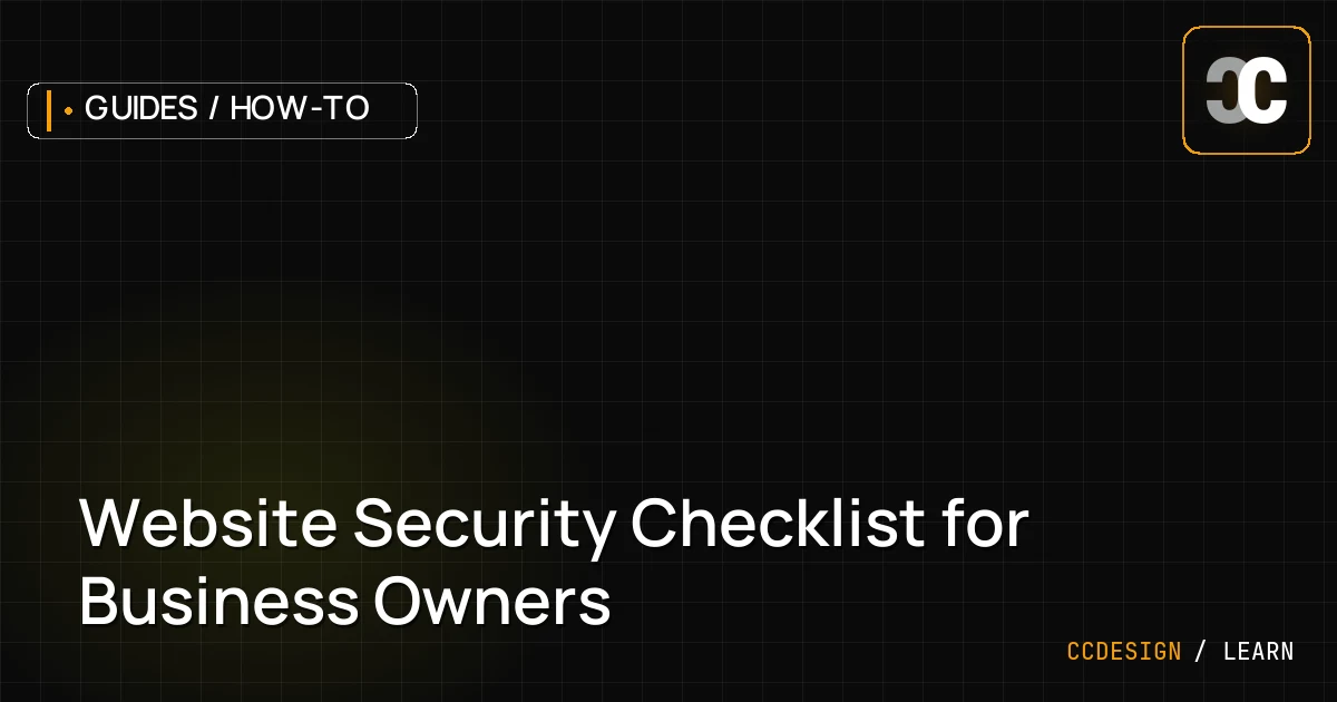 Website Security Checklist for Business Owners