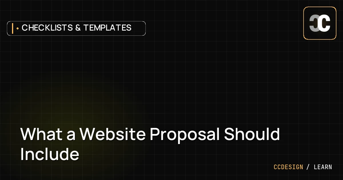 What a Website Proposal Should Include