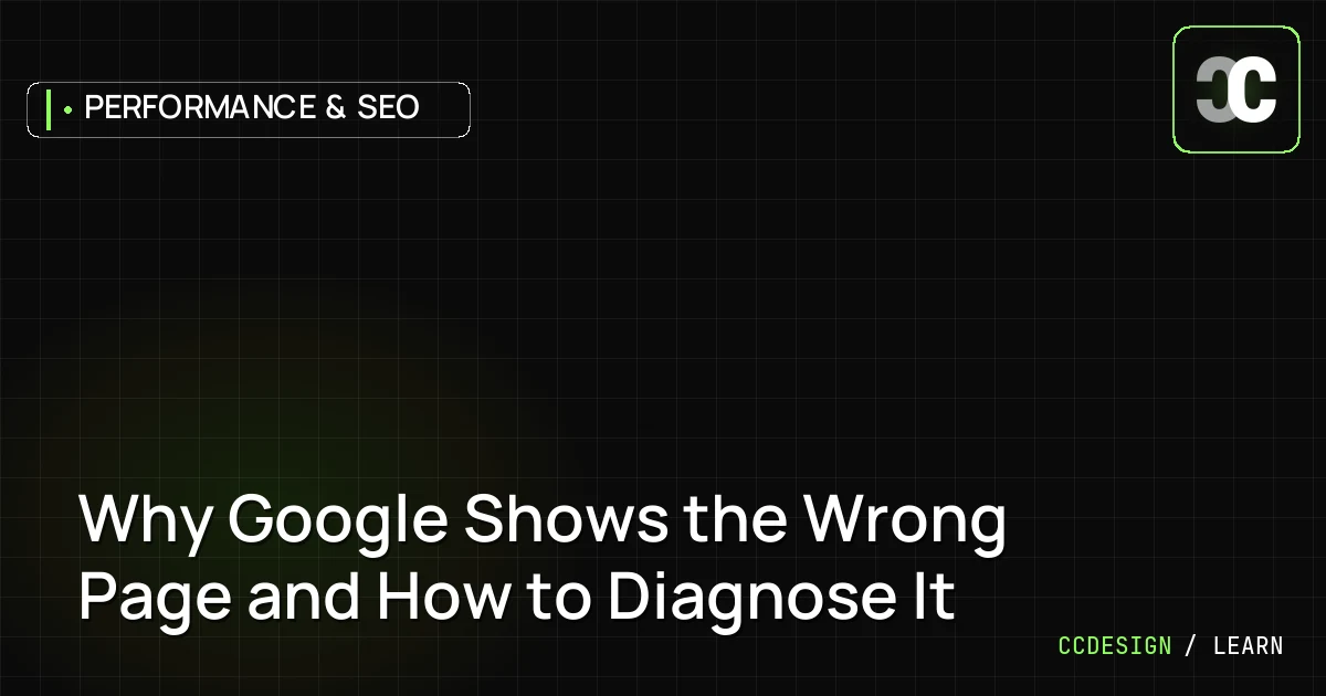 Why Google Shows the Wrong Page and How to Diagnose It