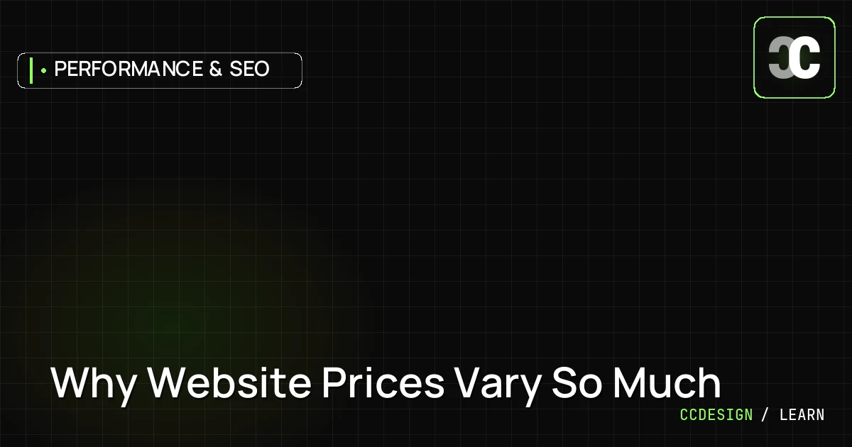 Why Website Prices Vary So Much